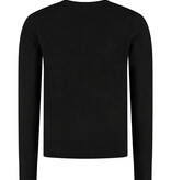 Pure Path 25030819 Melange V-Neck Knit Black
