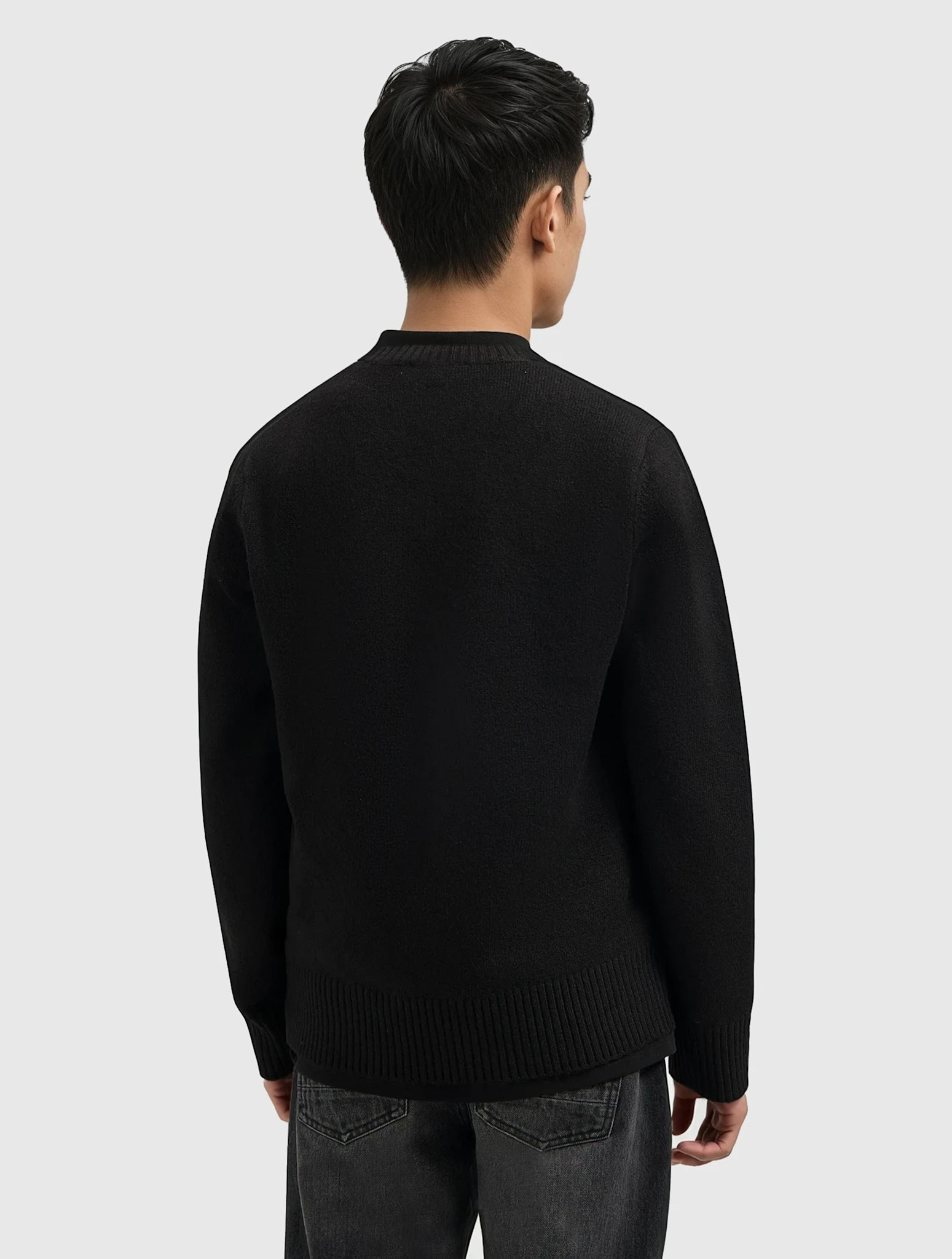 Pure Path 25030819 Melange V-Neck Knit Black