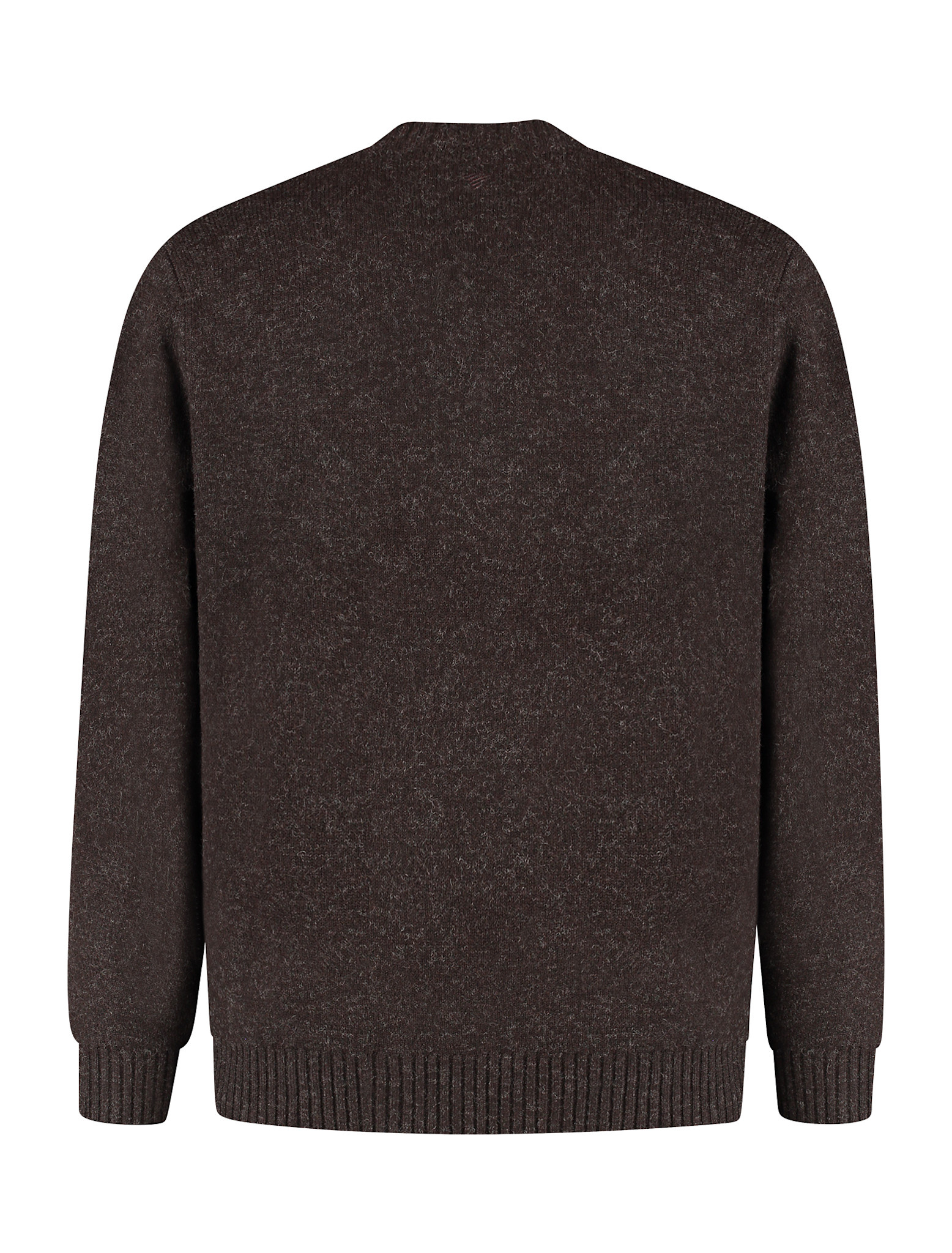 Pure Path 25030819 Melange V-Neck Knit Dark Brown