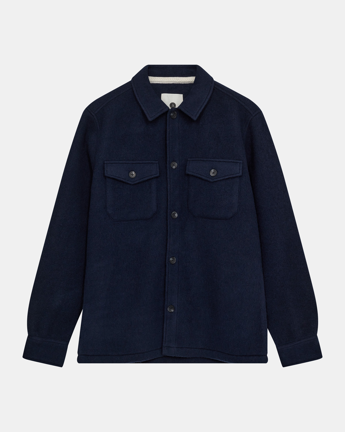 Anerkjendt Oscar Boiled Wool Overshirt 902022 Sky Captain