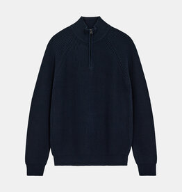 Anerkjendt Sune Patent Half Zip Knit 902026 Sky Captain