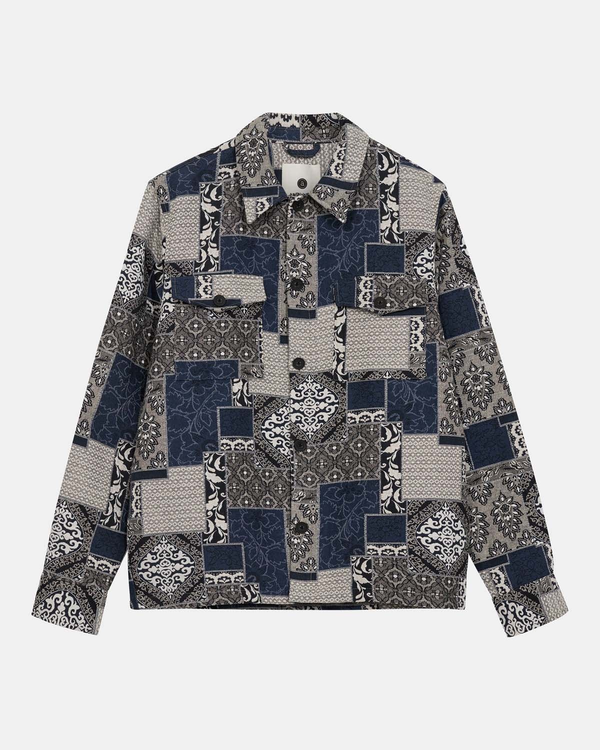 Anerkjendt Oscar Structure Overshirt 902106 Sky Captain