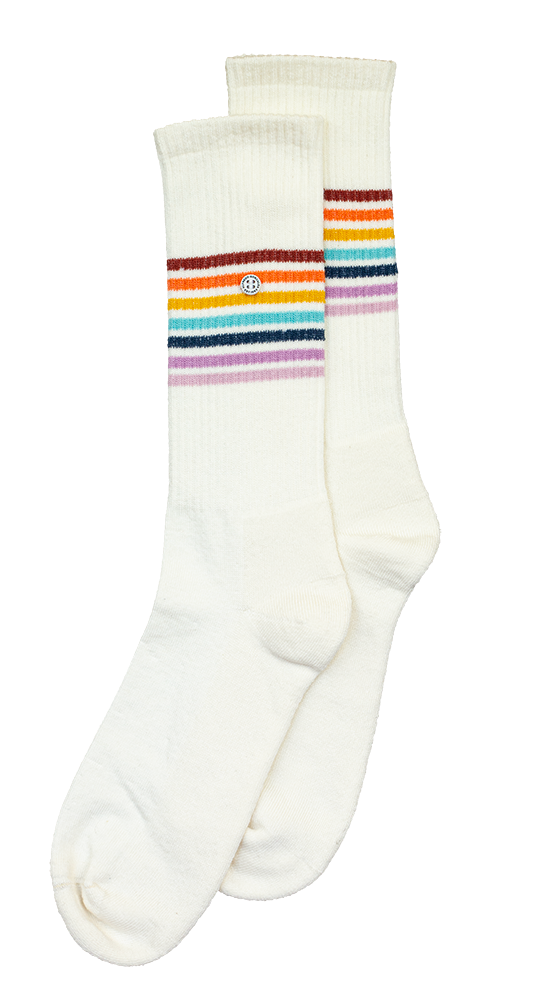 Alfredo Gonzalez Athletic Rainbow Stripes Socks Offwhite