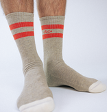 Alfredo Gonzalez Athletic Smiley Stripes Socks Grey