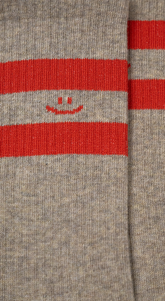 Alfredo Gonzalez Athletic Smiley Stripes Socks Grey