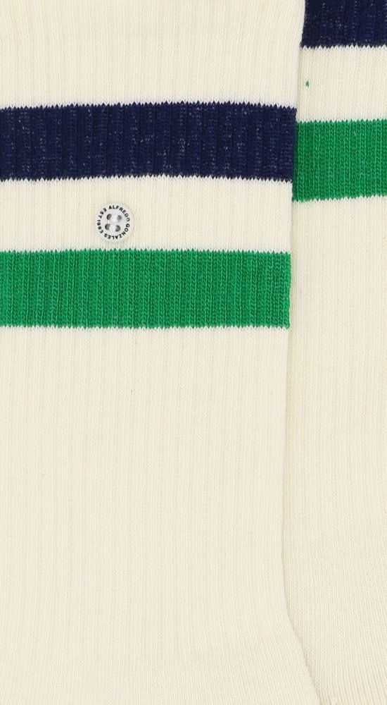 Alfredo Gonzalez Athletic Stripes Socks Green/Navy/Offwhite