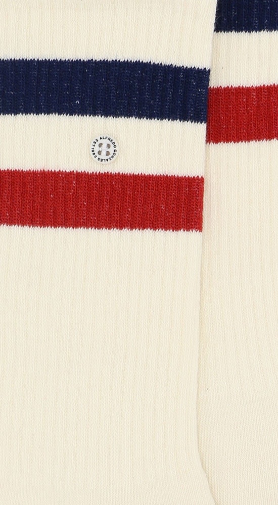 Alfredo Gonzalez Athletic Stripes Socks Red/Navy/Offwhite