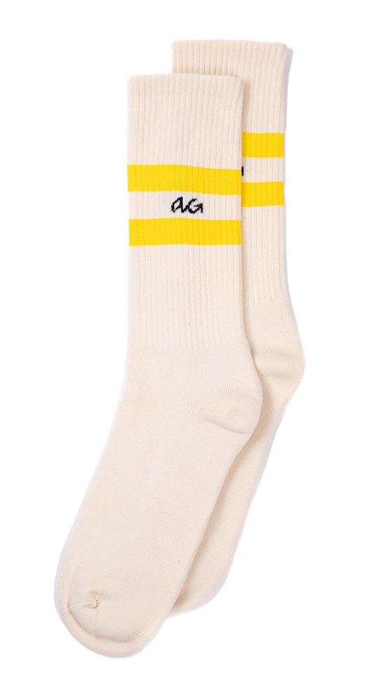 Alfredo Gonzalez Athletic Organic Stripes Socks Yellow