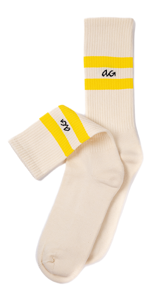 Alfredo Gonzalez Athletic Organic Stripes Socks Yellow