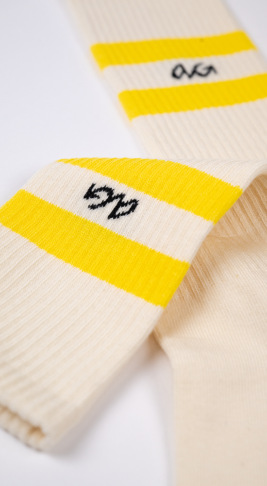 Alfredo Gonzalez Athletic Organic Stripes Socks Yellow