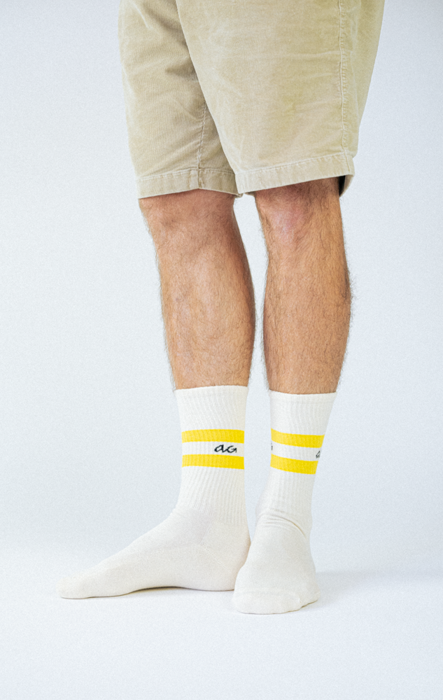 Alfredo Gonzalez Athletic Organic Stripes Socks Yellow
