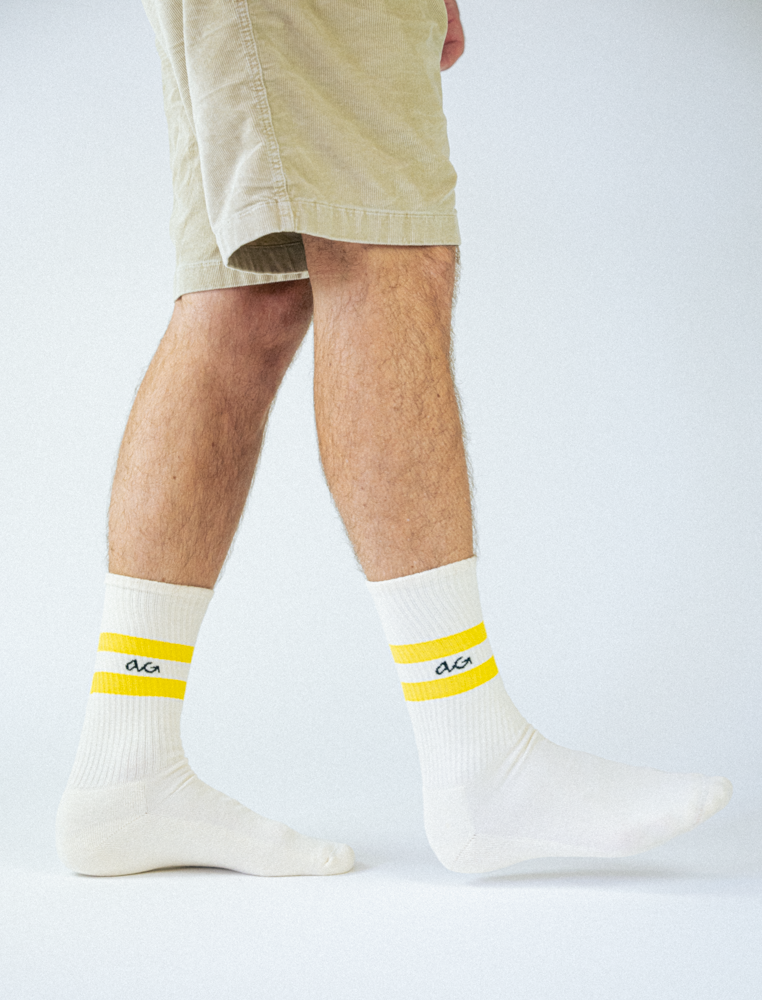 Alfredo Gonzalez Athletic Organic Stripes Socks Yellow