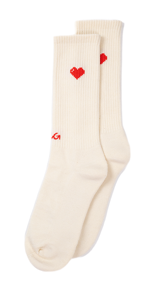 Alfredo Gonzalez Athletic Icon Hearts Socks Off White