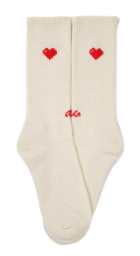 Alfredo Gonzalez Athletic Icon Hearts Socks Off White