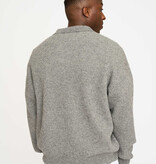 Resterods Kane Polo Knit Light Grey Melange