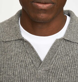 Resterods Kane Polo Knit Light Grey Melange