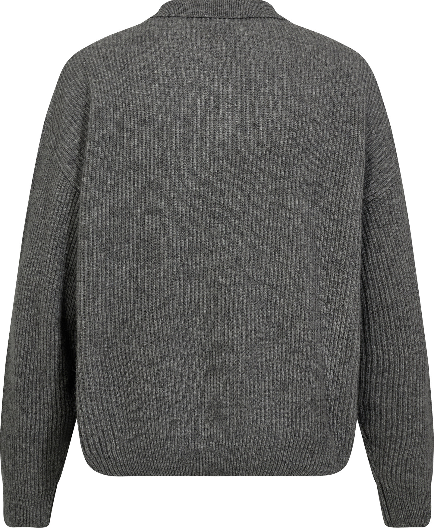 Resterods Kane Polo Knit Light Grey Melange