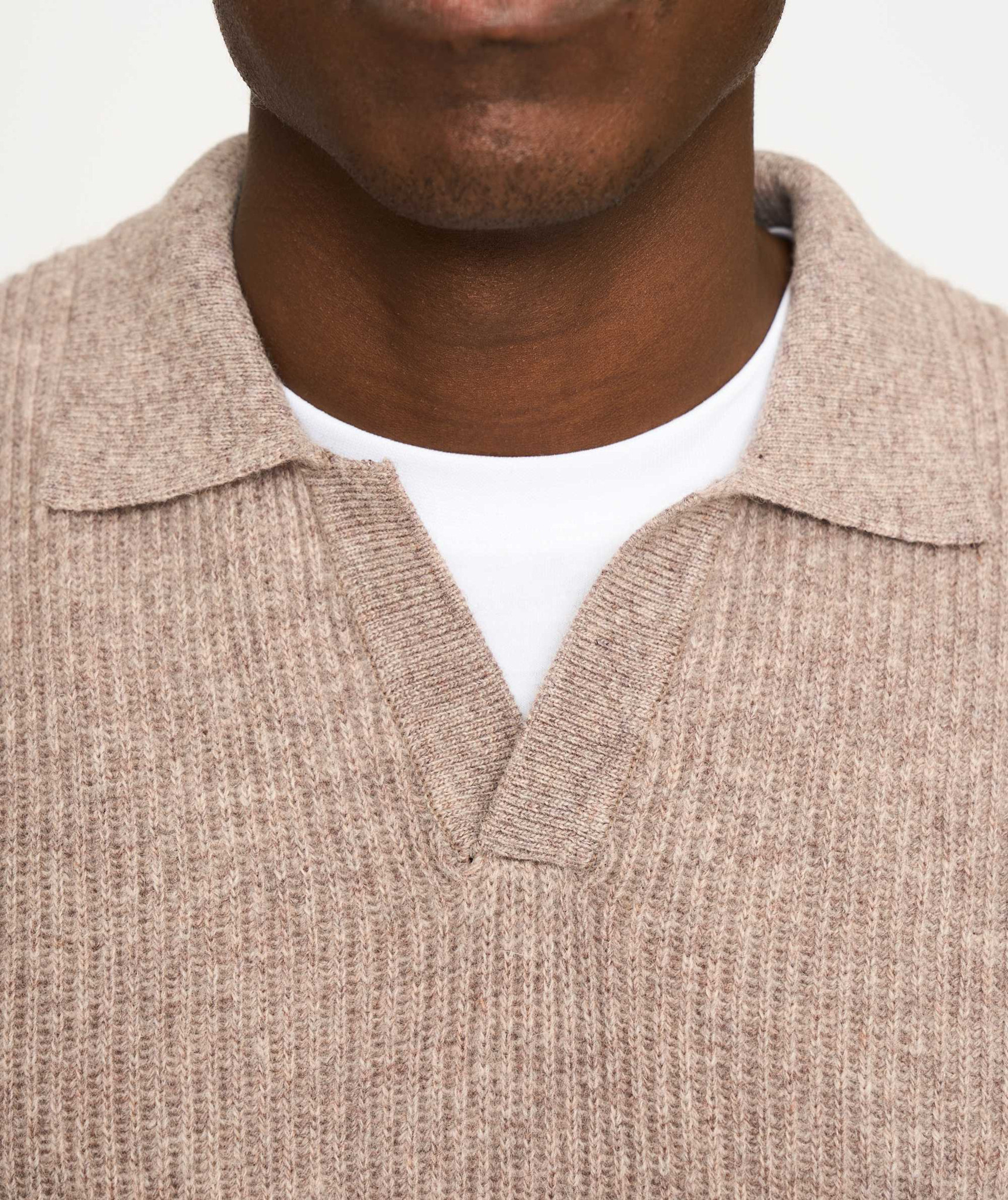 Resterods Kane Polo Knit Sand