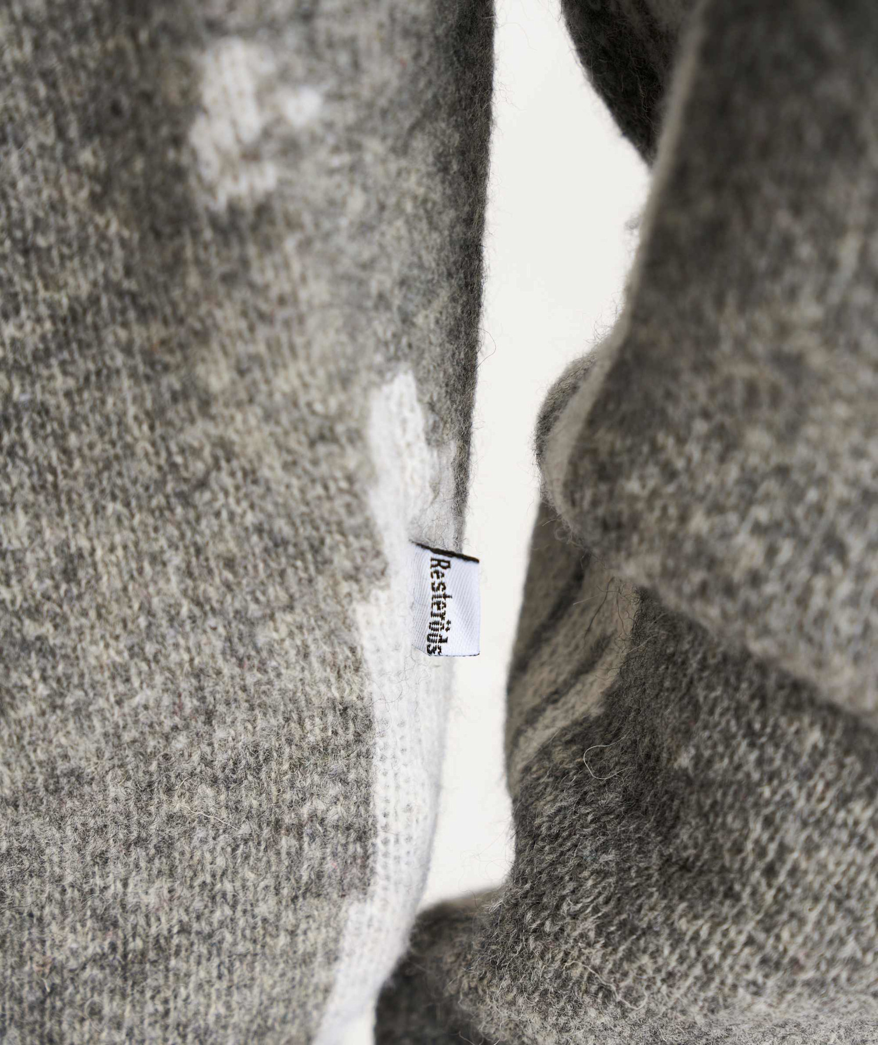 Resterods Jack Cardigan Knit Light Grey Melange