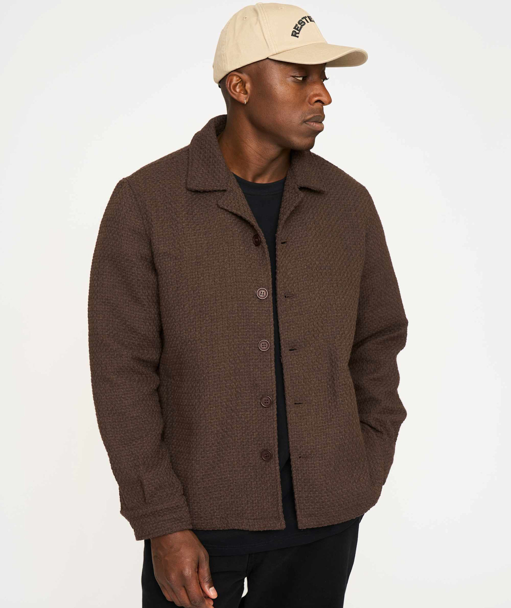 Resterods Leo Overshirt Brown