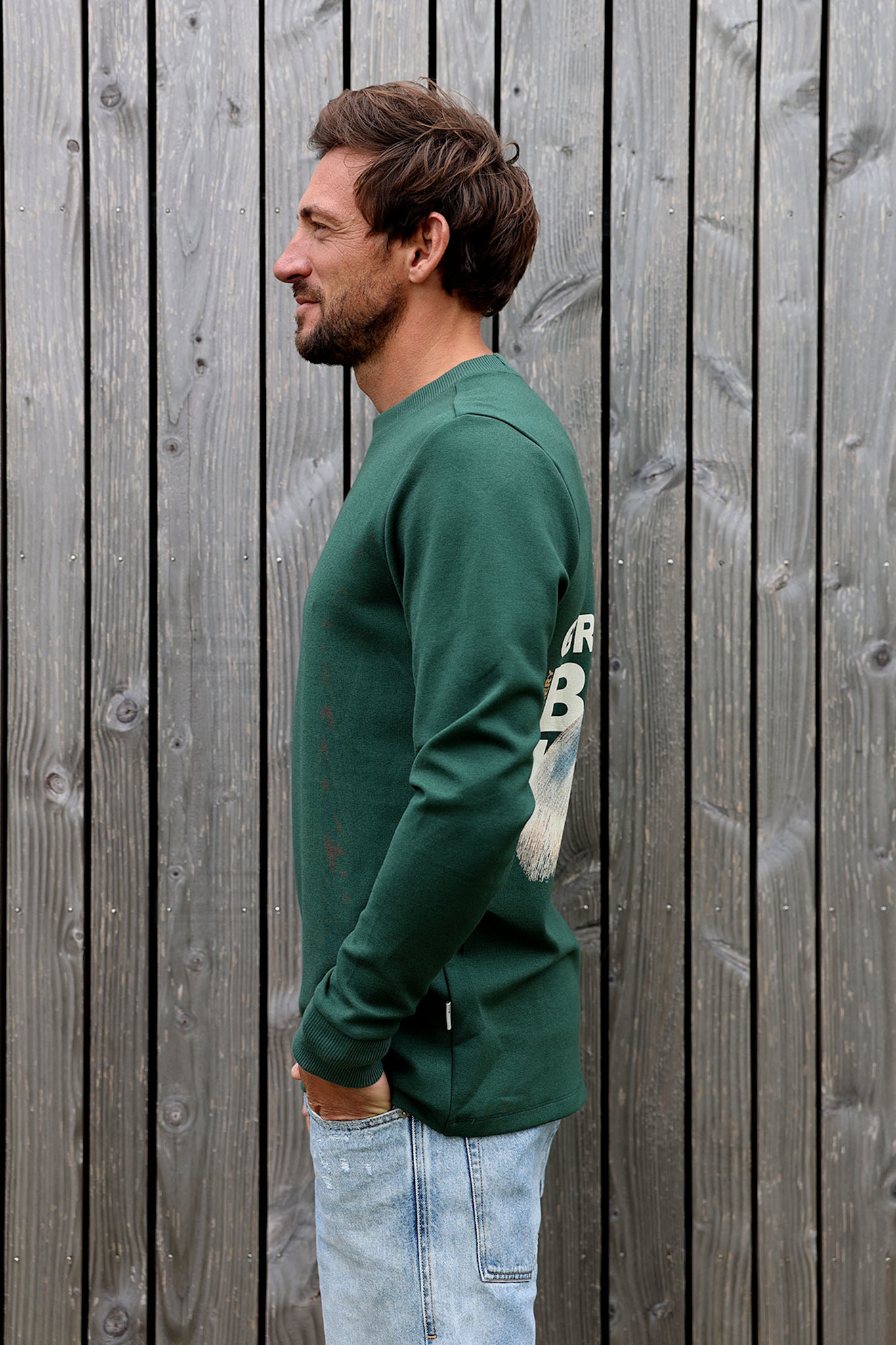 Kultivate Luxury Rockery L/S Tee Sycamore Green