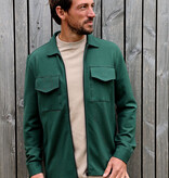 Kultivate Luxury Zip Overshirt Sycamore Green