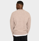 Resterods Dean Cardigan Knit Sand