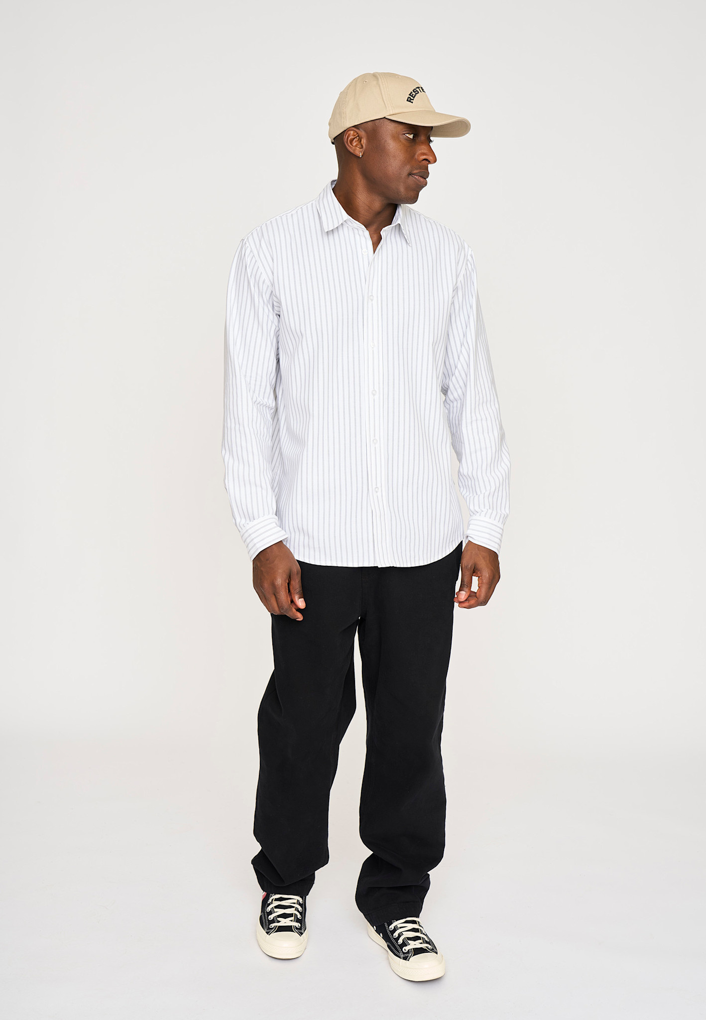 Resterods Davis Shirt L/S White