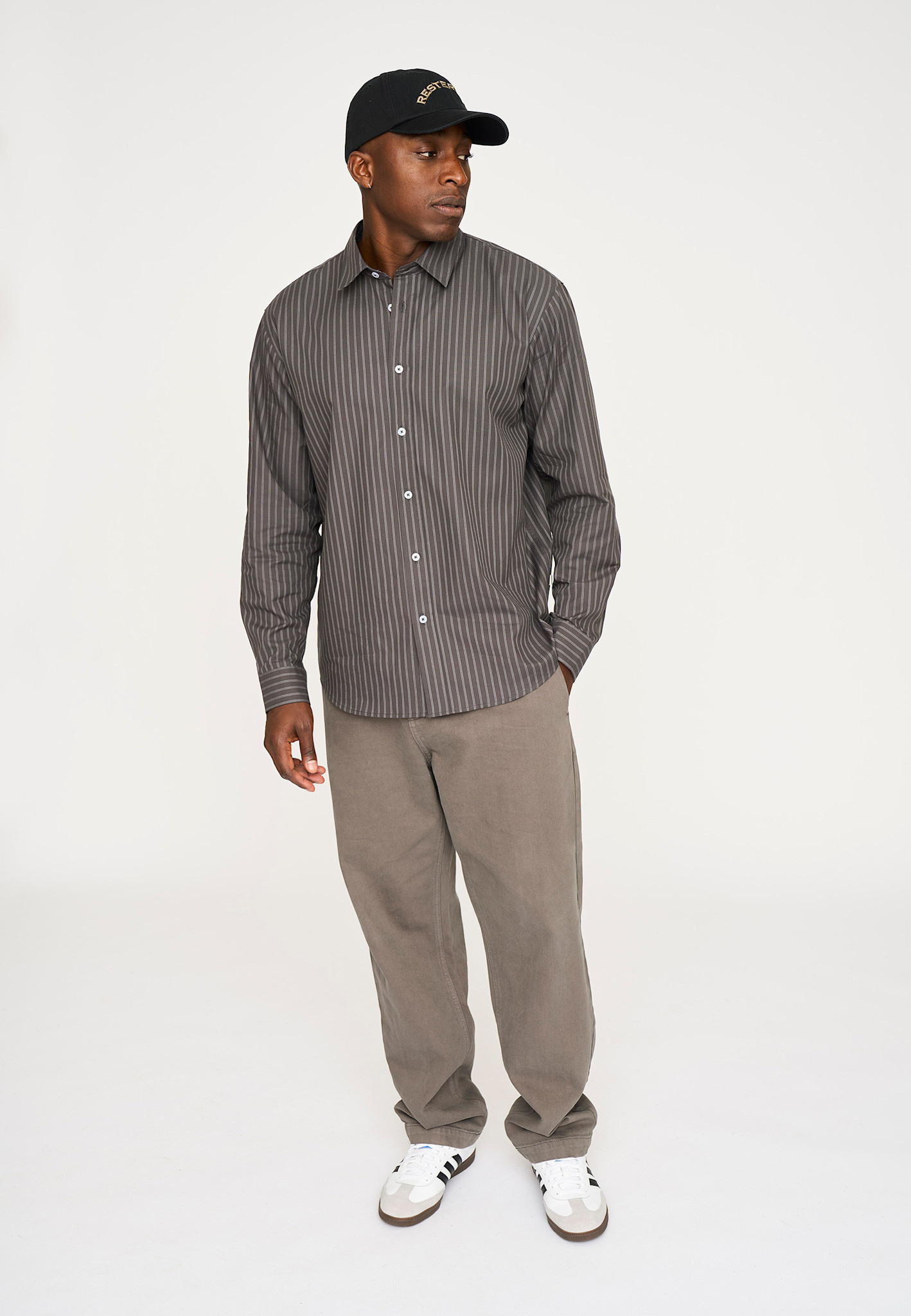 Resterods Davis Shirt L/S Grey