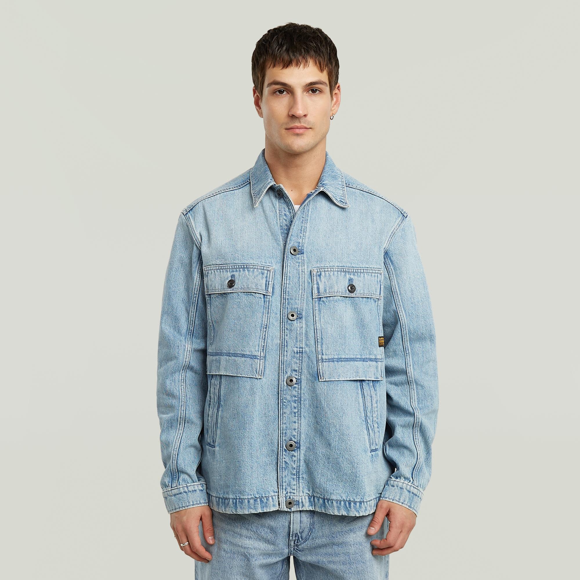 G-Star Mosa Overshirt Sun Faded Pacific Blue