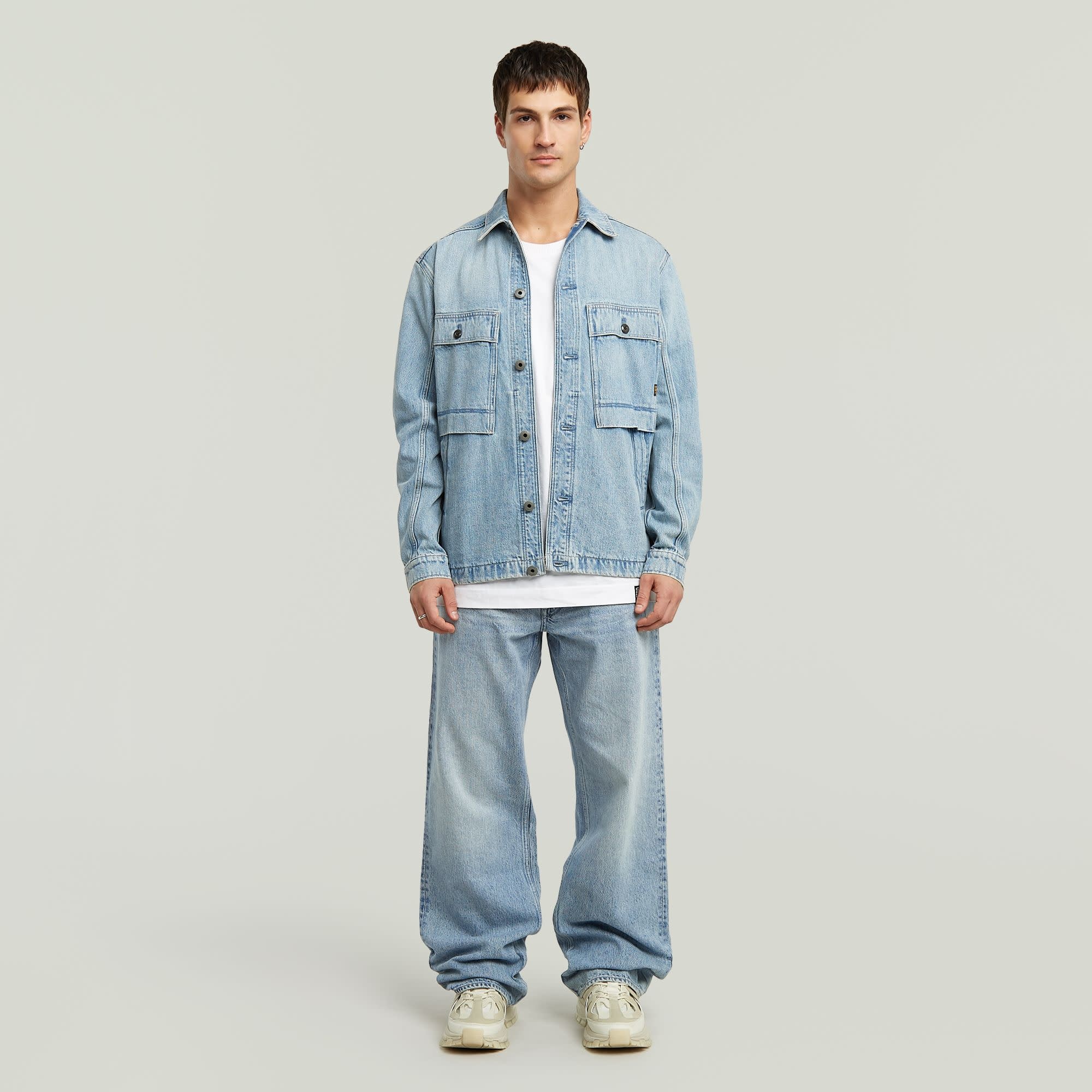 G-Star Mosa Overshirt Sun Faded Pacific Blue