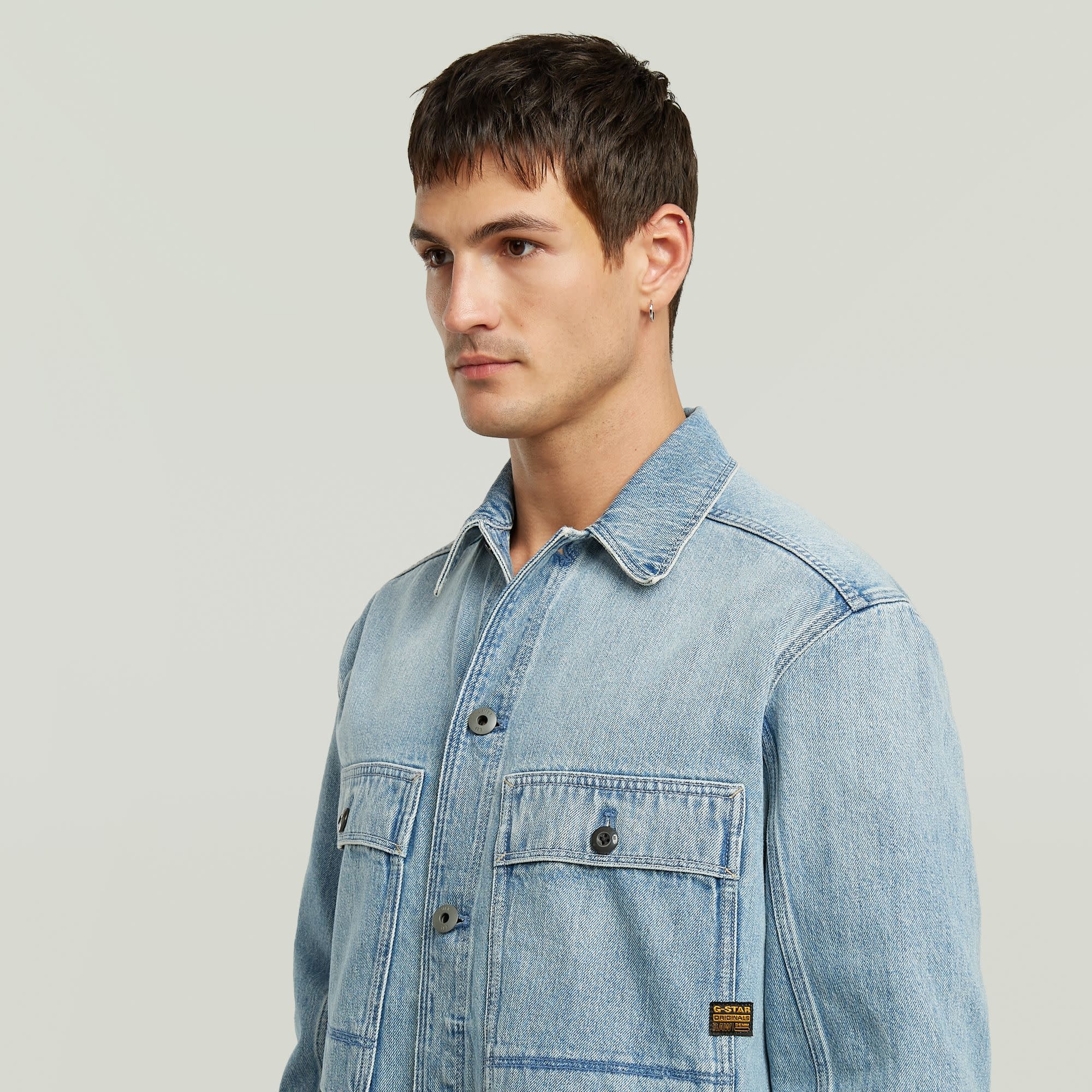 G-Star Mosa Overshirt Sun Faded Pacific Blue
