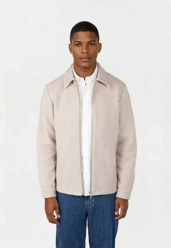 Ciszere Fred Boucle Overshirt Moonlight Beige