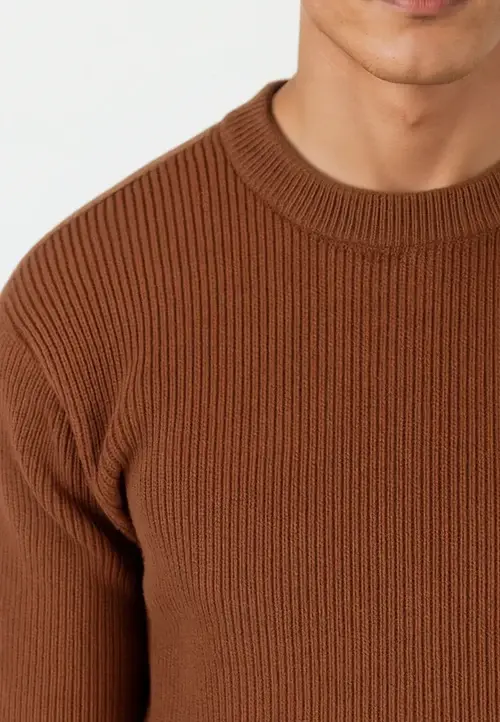 Ciszere Eddie Knitted Crew Neck Knit Burned Orange