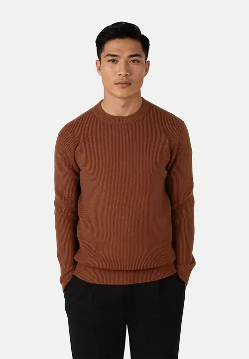Ciszere Eddie Knitted Crew Neck Knit Burned Orange