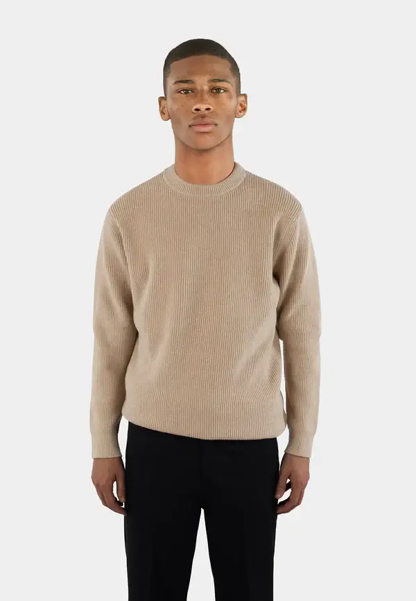 Ciszere Eddie Knitted Crew Neck Knit Sand