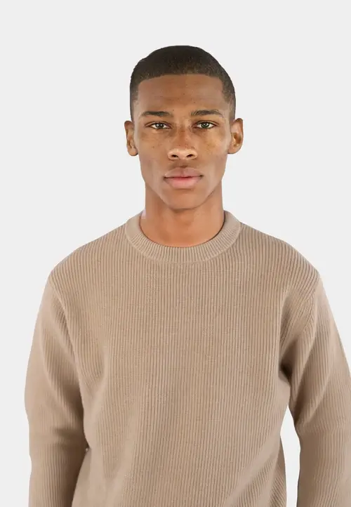 Ciszere Eddie Knitted Crew Neck Knit Sand