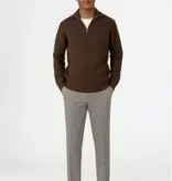 Ciszere Reuben Knitted Half Zip Knit Mocha Brown