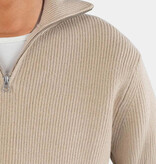 Ciszere Reuben Knitted Half Zip Knit Sand