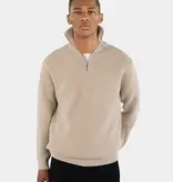 Ciszere Reuben Knitted Half Zip Knit Sand