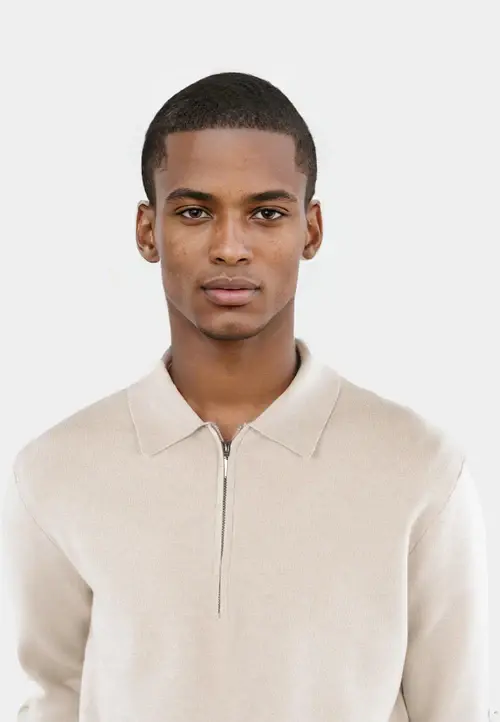 Ciszere Caleb Half ZIp Knit Beige