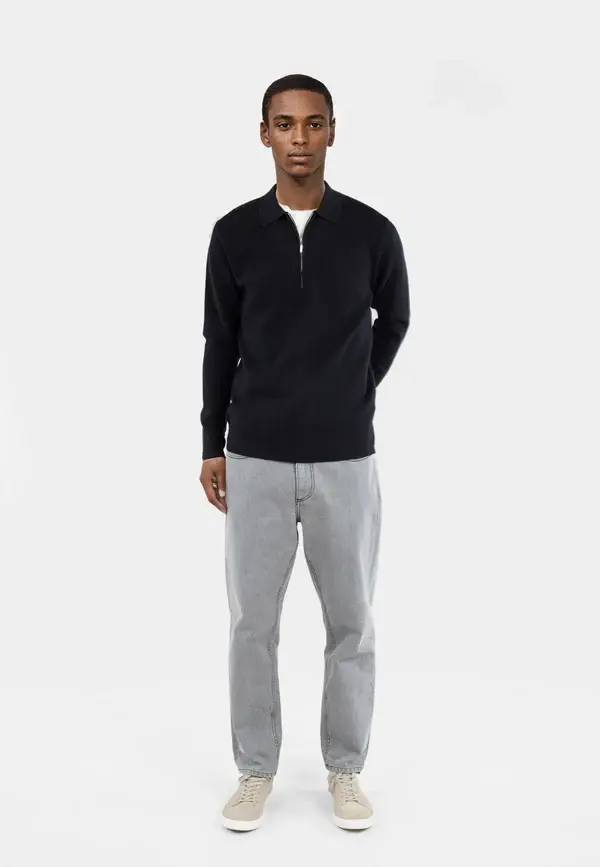 Ciszere Caleb Half ZIp Knit Java Black