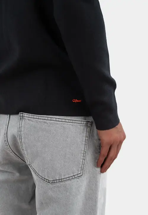 Ciszere Caleb Half ZIp Knit Java Black