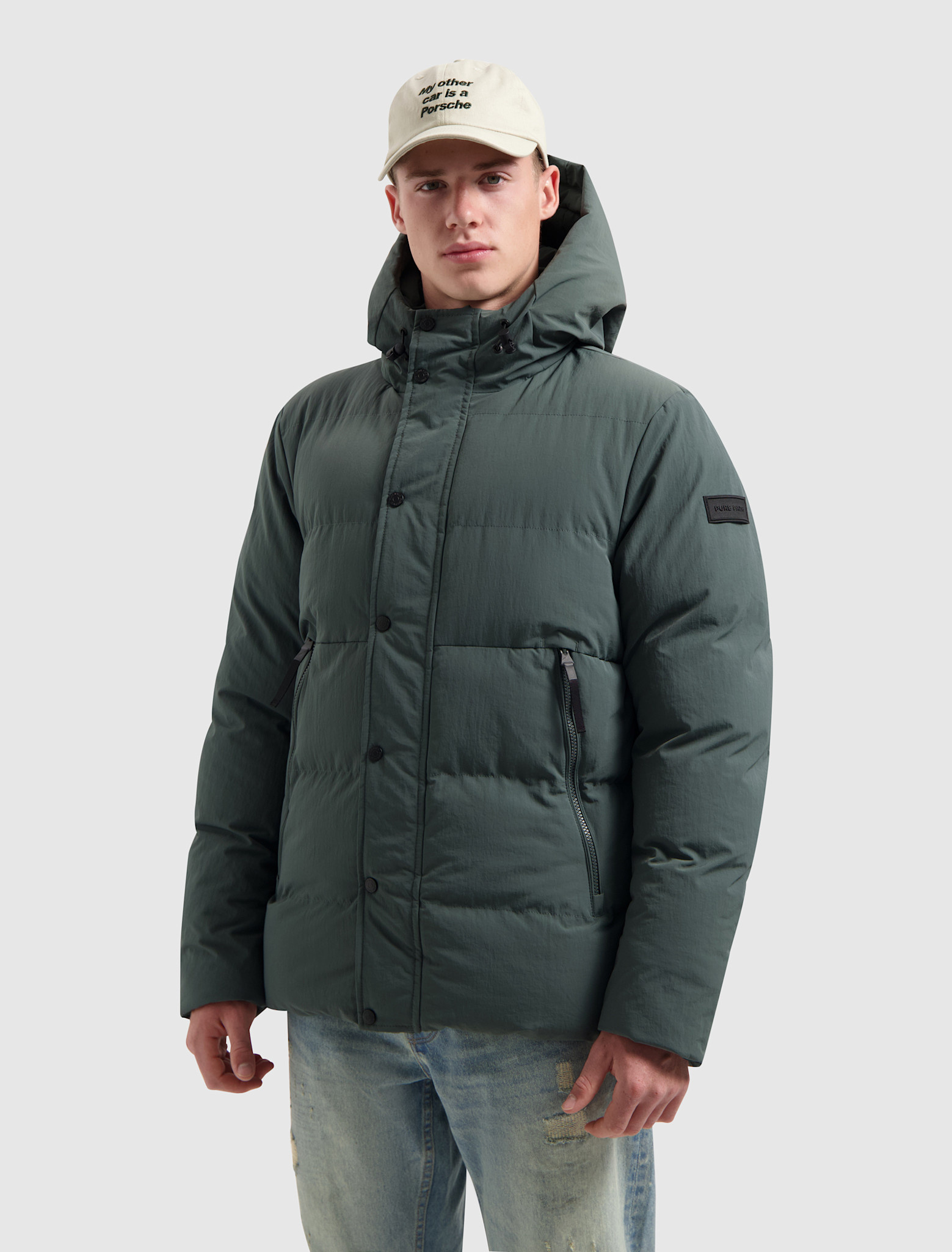 Pure Path 25030401 Puffer Jacket Dark Green