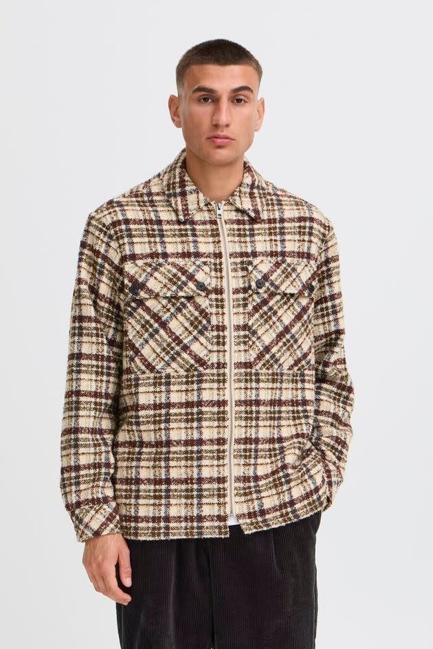 Solid 21110016 Slade Checked Jacket Brown