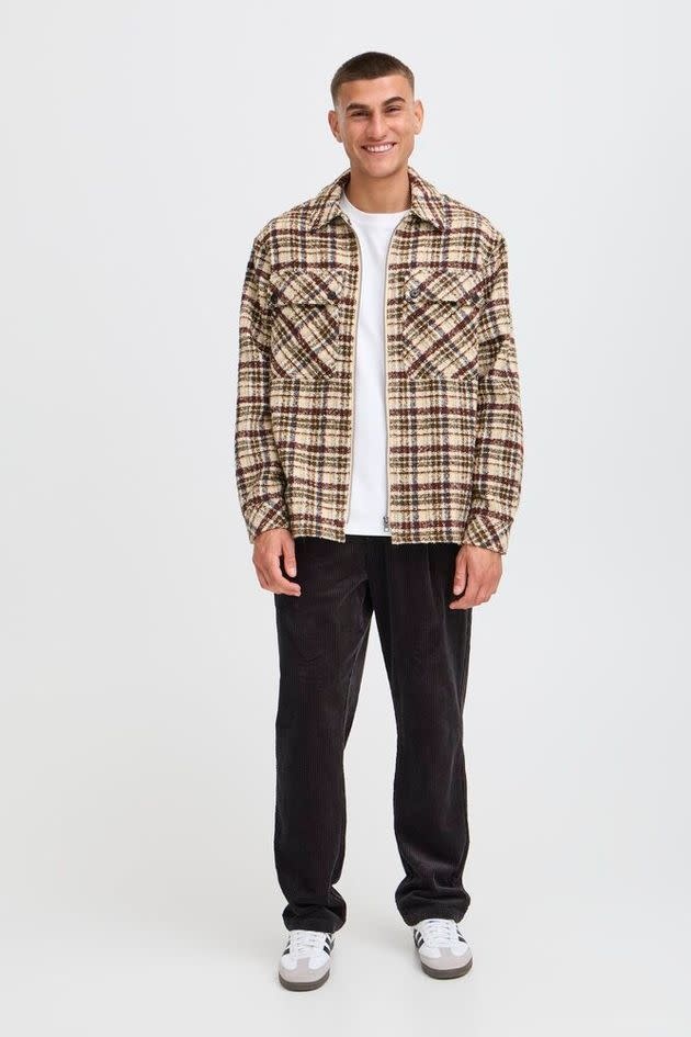 Solid 21110016 Slade Checked Jacket Brown
