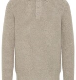 Casual Friday 20506028 Gahn 1 x 1 Rib Polo Knit 171500 Steel Grey