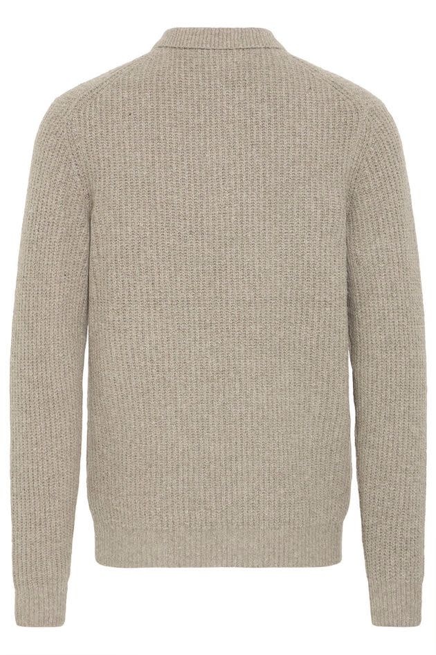 Casual Friday 20506028 Gahn 1 x 1 Rib Polo Knit 171500 Steel Grey