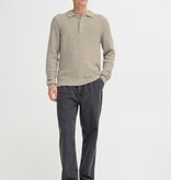 Casual Friday 20506028 Gahn 1 x 1 Rib Polo Knit 171500 Steel Grey