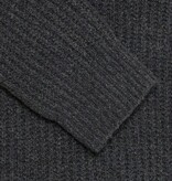Casual Friday 20506028 Gahn 1 x 1 Rib Polo Knit 1806011 Charcoal Grey Melange